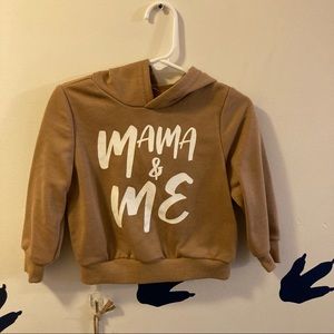 Toddler Boys Mama & Me Hoodie Tan Size 18 Months
